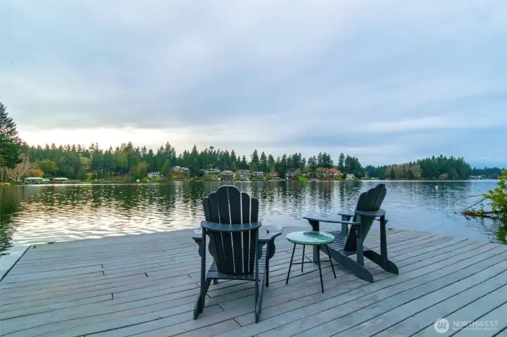 Spacious dock is great for entertaining, lounging, fishing, you name it!
