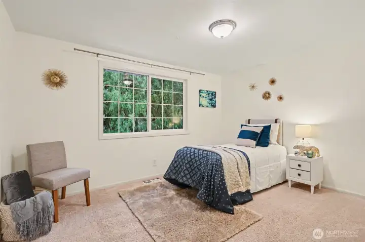 One of 3 guest beds on upper level