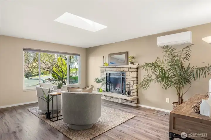 Cozy living room with fireplace
