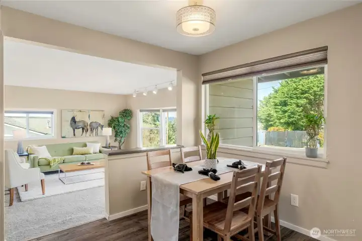 Dining area and family room