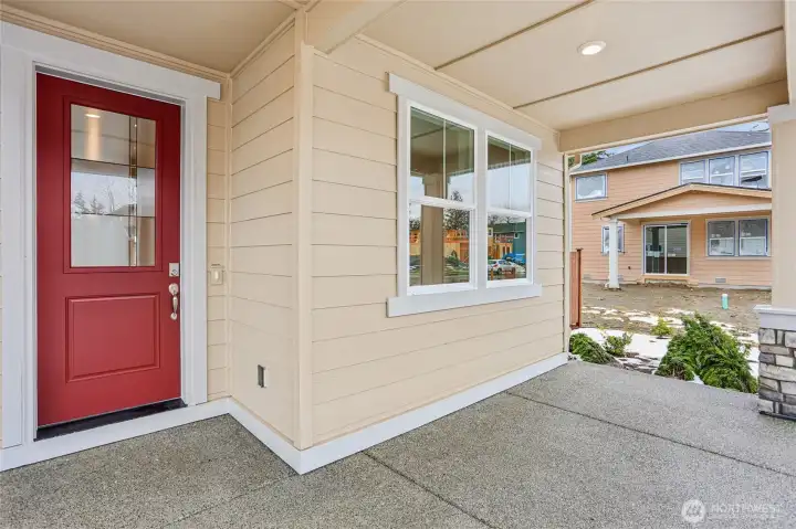 Covered front and back porch with all homes!  Pictures are examples.