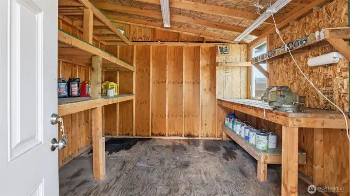 Great shed with electrical.