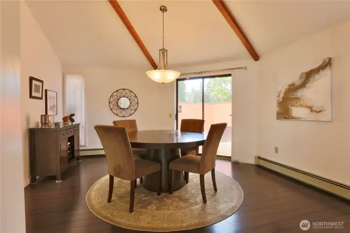 Private deck off dining room