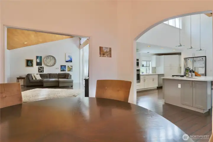 Dining room looking toward living room and kitchen