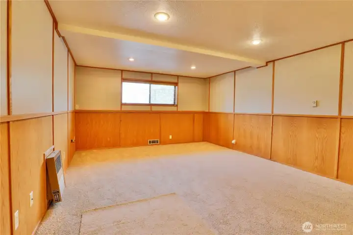 Rec room with all new carpet