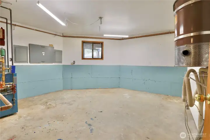 Lower level storage and built in vacuum