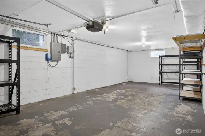 Garage off the shop & storage room