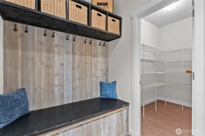 Bring your Costco haul from the garage directly to the pantry without kicking off your shoes.