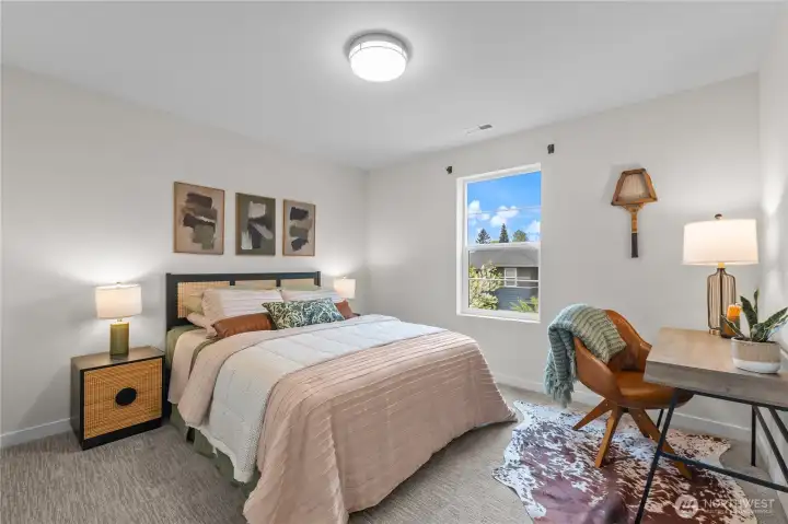 Spacious bedrooms.