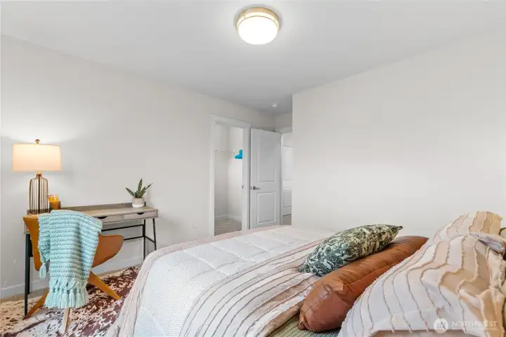 Each bedroom has a walk-in closet.