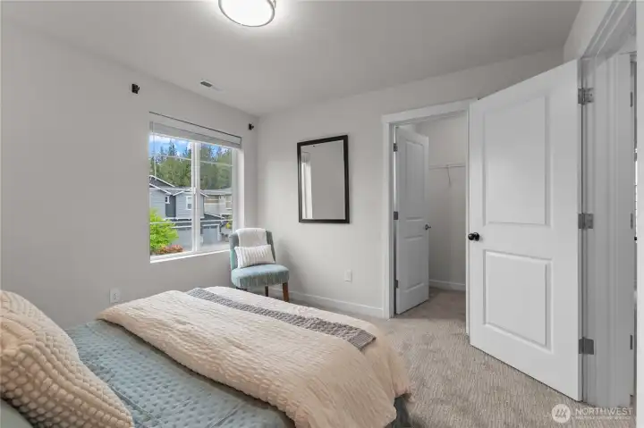 Spacious closets.