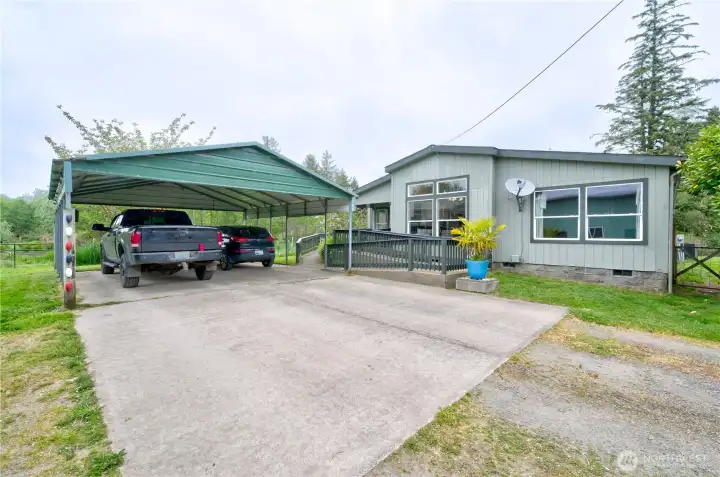 2 car covered carport along with plenty of room for driveway parking.