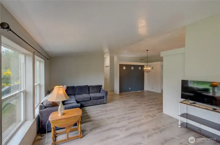 Enter into the spacious family living space