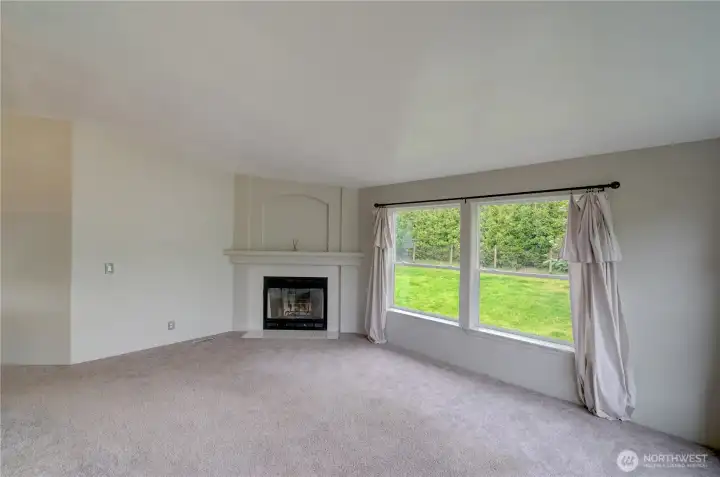 perfect room to enjoy a fire and the serenity of the private setting