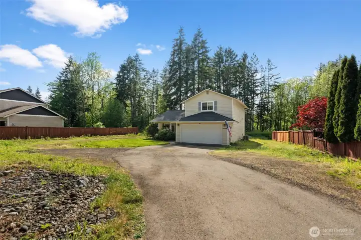 Large front yard, previous owner had a circular drive.