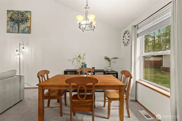 Large dining room for entertaining