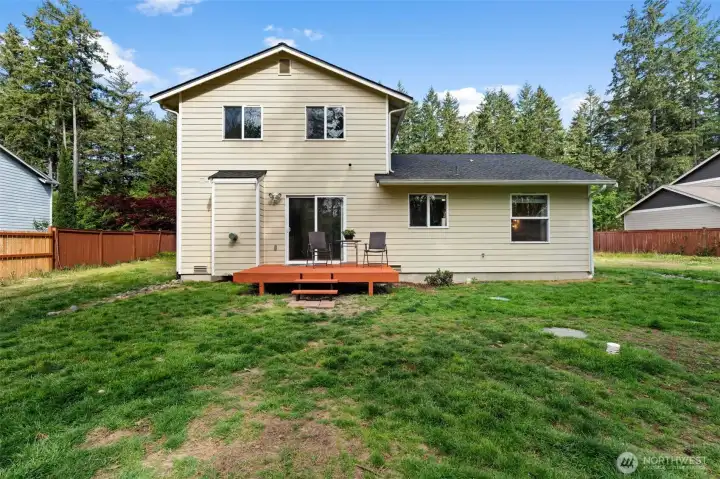 Large back yard.