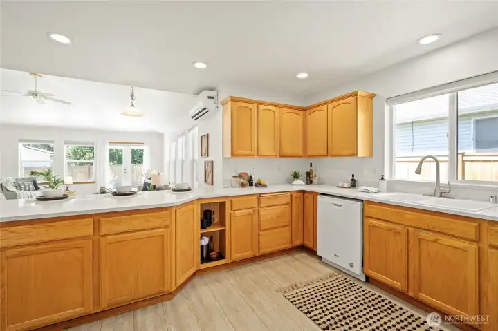 Bright, functional kitchen with newer appliances and excellent storage.
