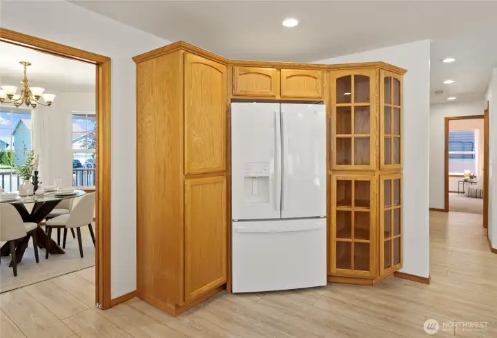 Abundant kitchen storage.