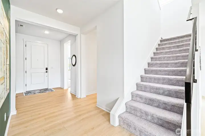 Iron open rail staircase