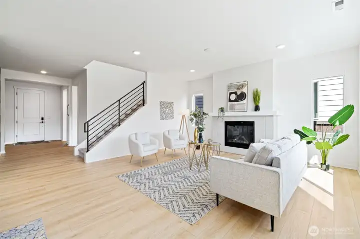 Upgraded wide plank flooring throughout main level
