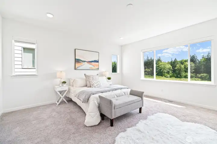 Sun drenched primary suite