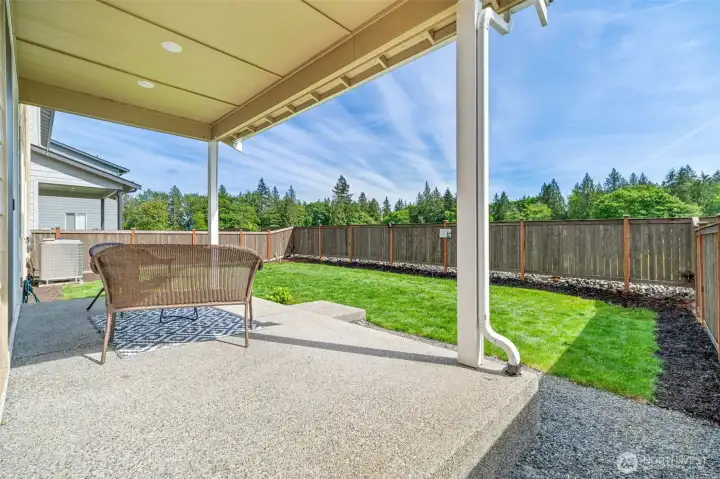 Covered back patio