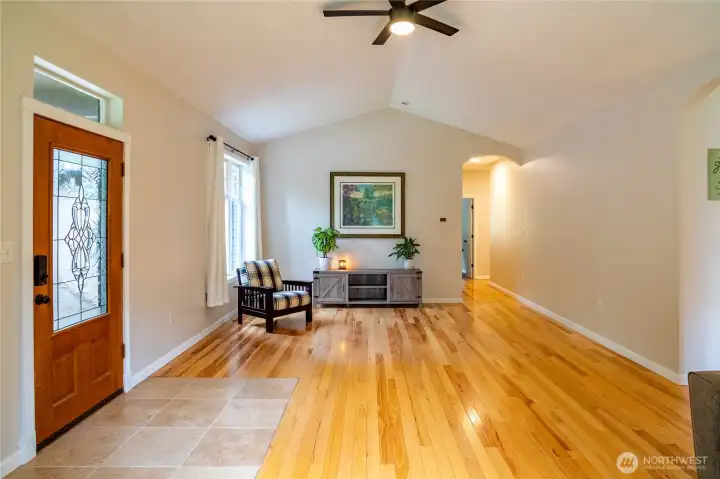 Entry and living area