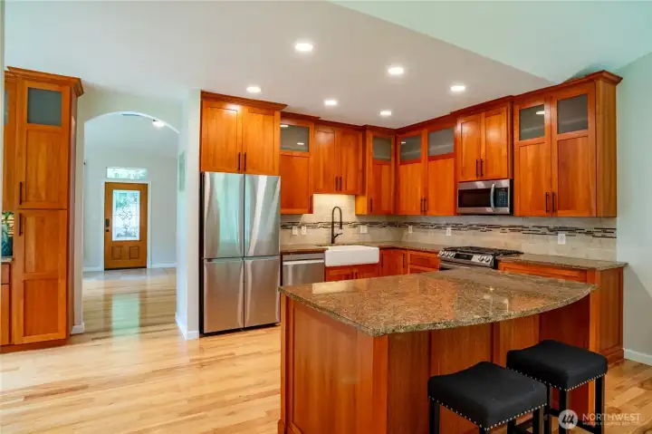 Wide open custom kitchen