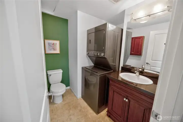 Utility room/bathroom. This is the only unit with a second bathroom!