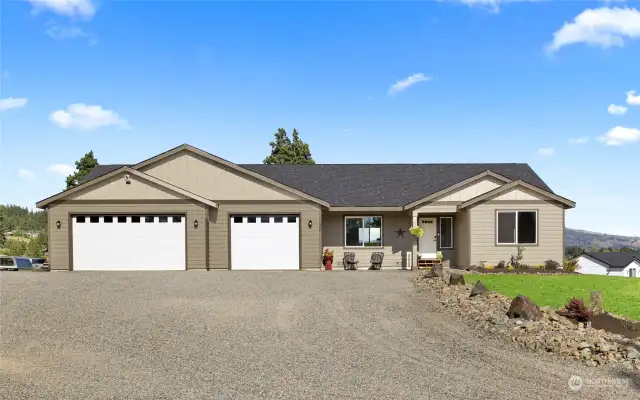 3 car garage, large driveway for extra recreational vehicles and guest parking.
