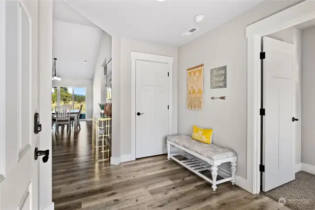 Recently built in 2020, this home still presents as brand new.  It has been well maintained and cared for.  Crisp neutral interior paint in the common areas pair nicely with the flooring and crisp white trim and doors.