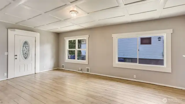 Living room with large windows