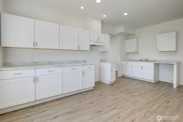Lower unit kitchen.
