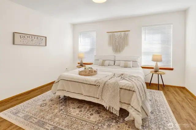 Plenty of room for your king sized bed!