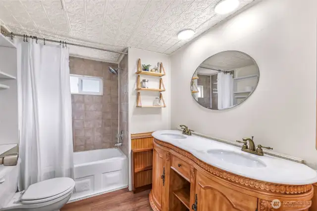 Bathroom with double vanity
