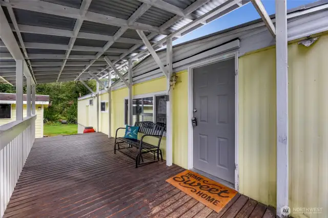 Large covered deck
