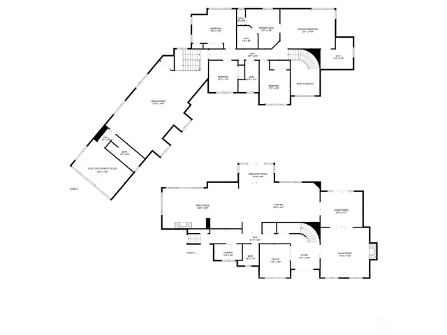 Floor plan showing the layout of this amazing home.
