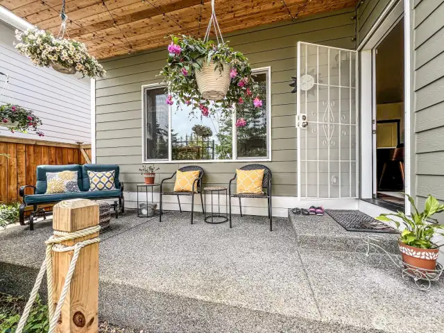 Covered Patio opens to the Main Living Area