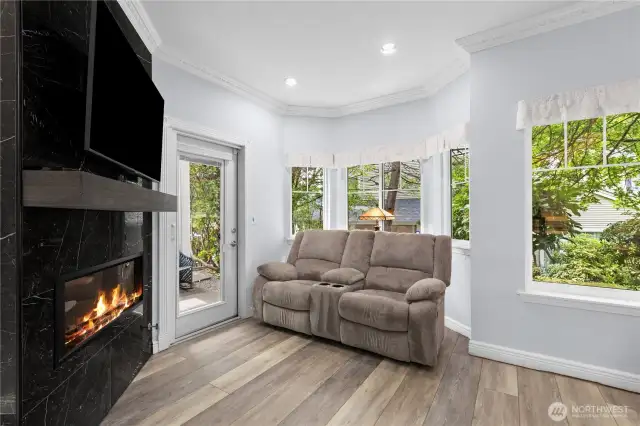 A Family room for enjoying TV or a good book.