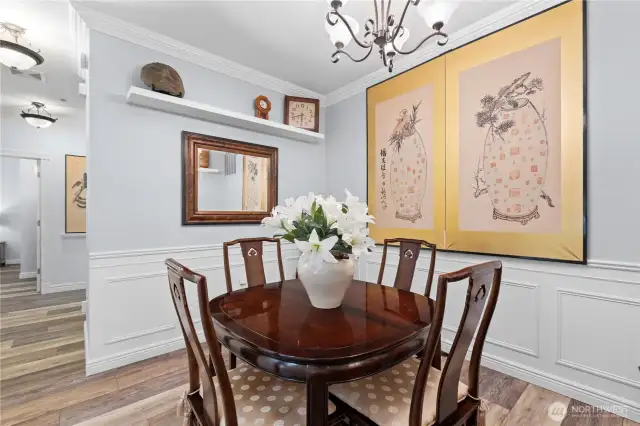 Luxury Vinyl Plank flooring is found throughout home.