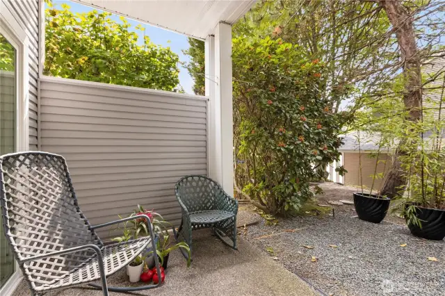 One of 2 Private Patio areas.