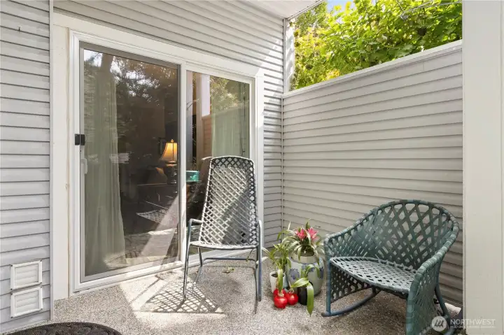 One of 2 Private Patio areas.