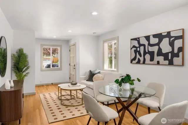 Large windows flood the main living area with natural light.