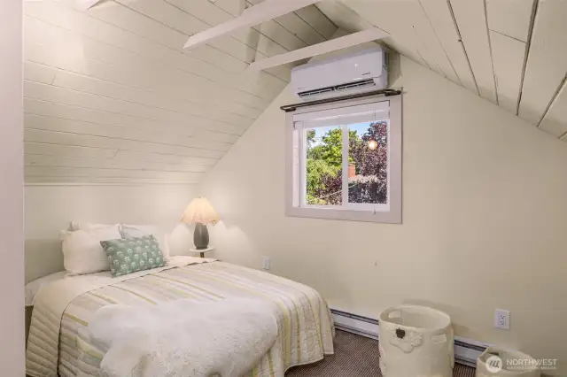 Secondary bedroom upstairs complete with a minisplit for cooling and heating.