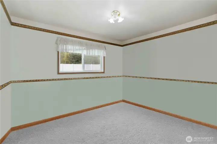 Personal items have been removed to show room detail.