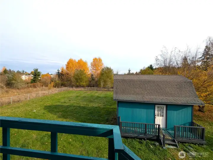 Looking from the deck off the potential ADU.