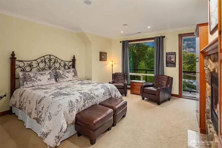 Spacious with room for sitting.