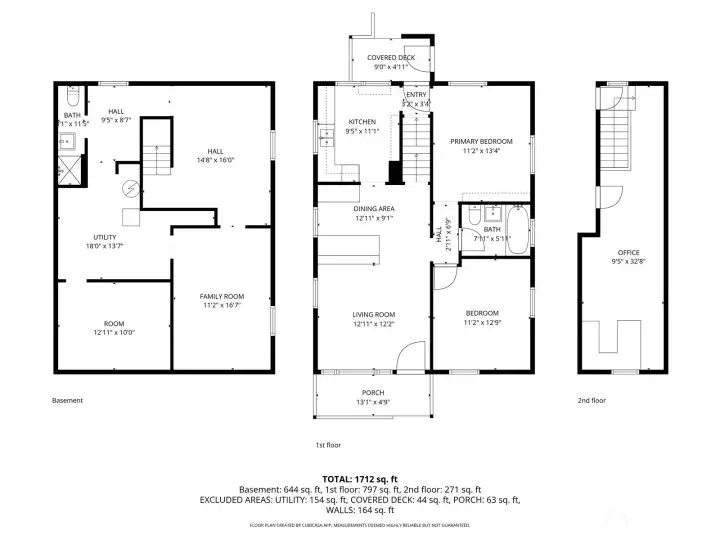 Floor plan for all three levels.