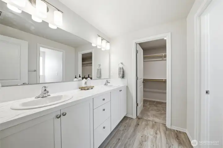 Ensuite Bathroom With Raised Dual Vanities